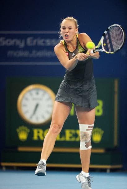 Una hora y 53 minutos duró el juego impuesto por Wozniacki.