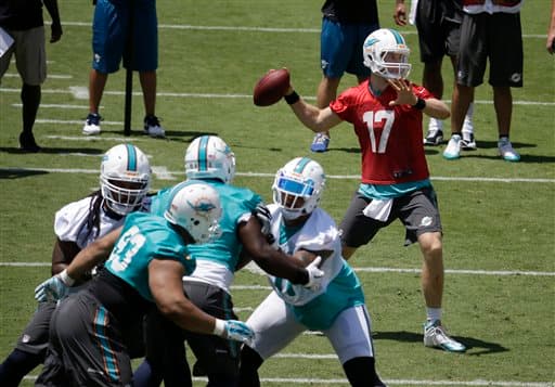 Las mejores tomas de las actividades organizadas de los Miami Dolphins rumbo a la temporada 2015 (AP-NFL).