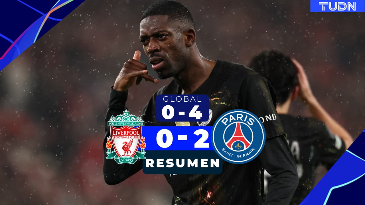 Resumen | ¡PSG sentencia en Anfield! Dembélé brilla y elimina al Liverpool de la Champions