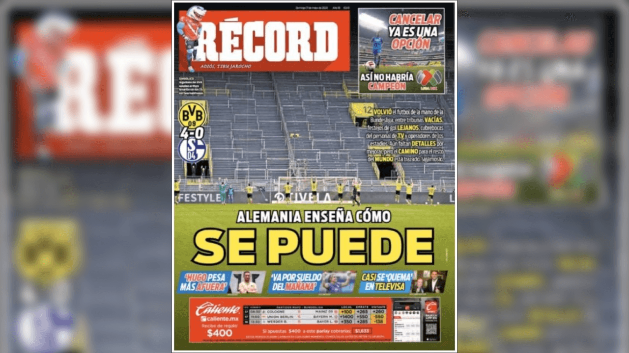 El mundo deportivo extraña la actividaad y las portadas de los diarios más imporotantes en el mundo ven una luz al final del túnel.