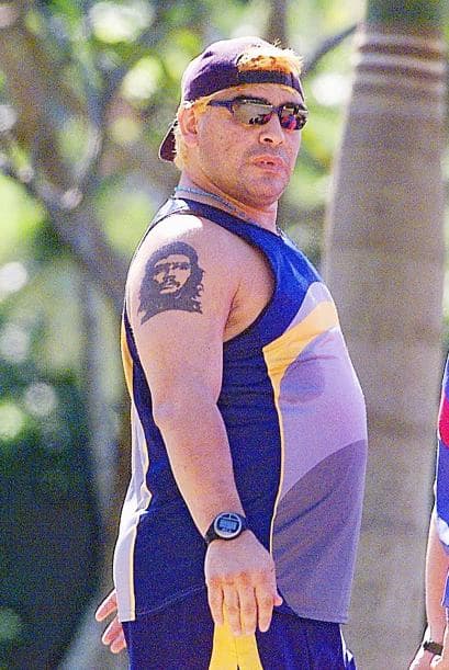 Ha sido uno de los ex futbolistas que gusta de besar a otros hombres en la boca, ha besado a: Claudio Caniggia, Carlos Tévez, Colin Farrell y a su ex representante Guillermo Coppola.