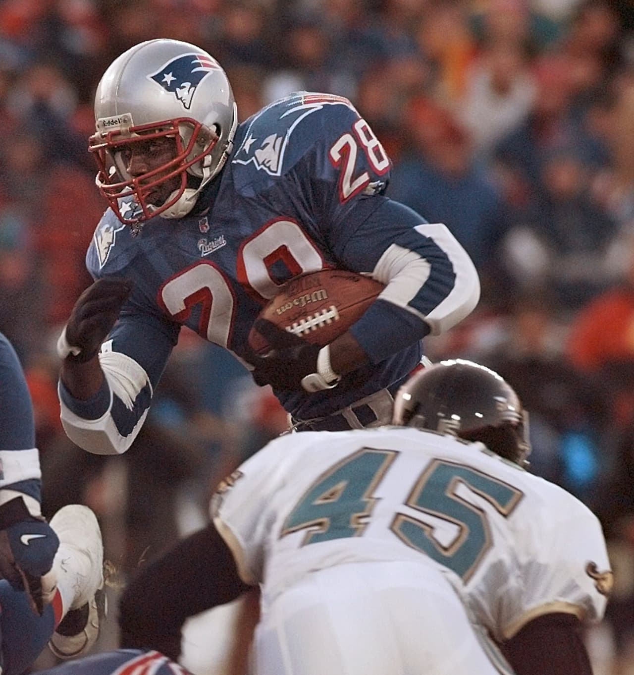 1996 Patriots le ganó 20 - 6 a los sorpresivos Jacksonville Jaguars. Fueron al Super Bowl XXXI donde perdieron con Green Bay.