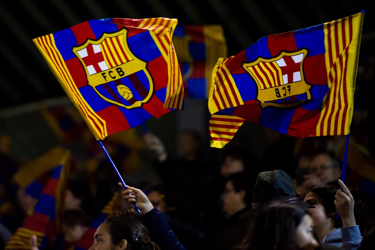 Banderas del FC Barcelona.