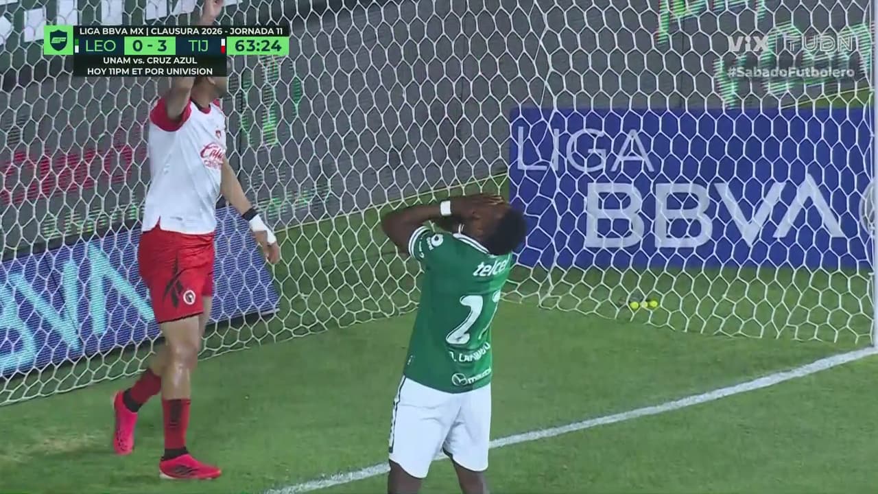 ¡Se salva Tijuana en la línea! Jesús Gómez le quita gol a Cambindo