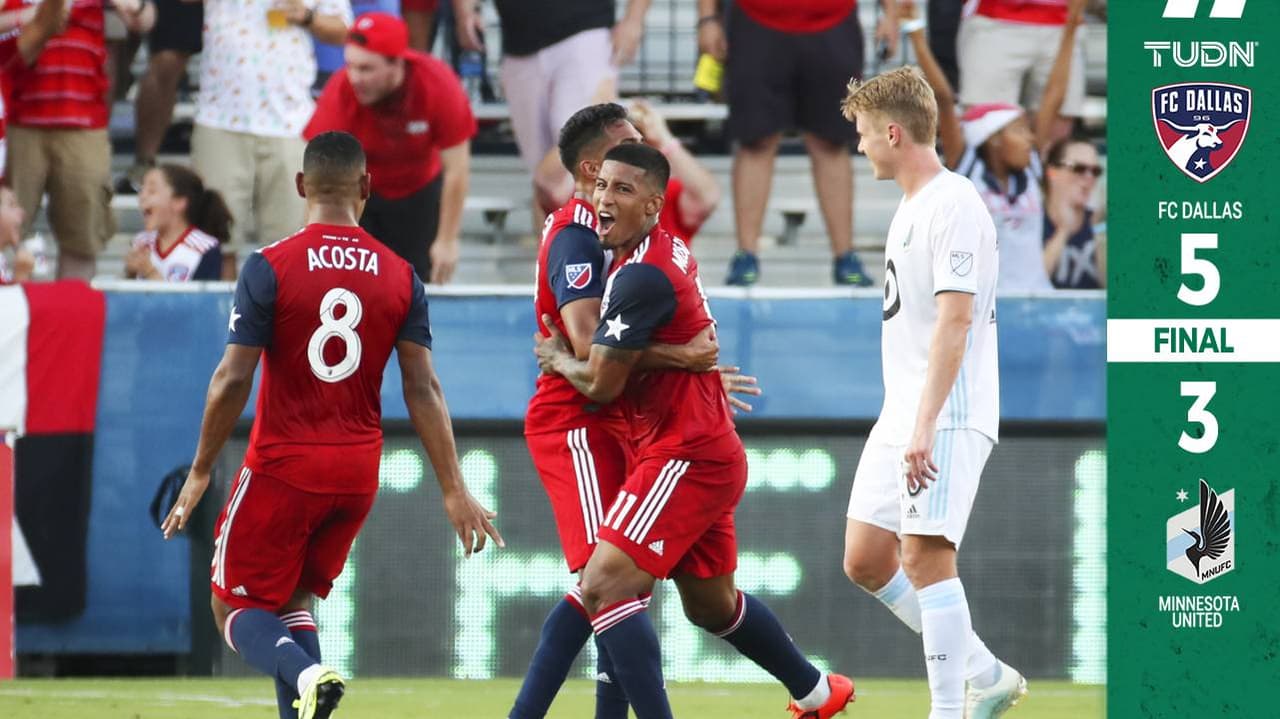 Brandon Servania metió doblete sobre el final y Dallas ganó a Minnesota en fiesta de goles