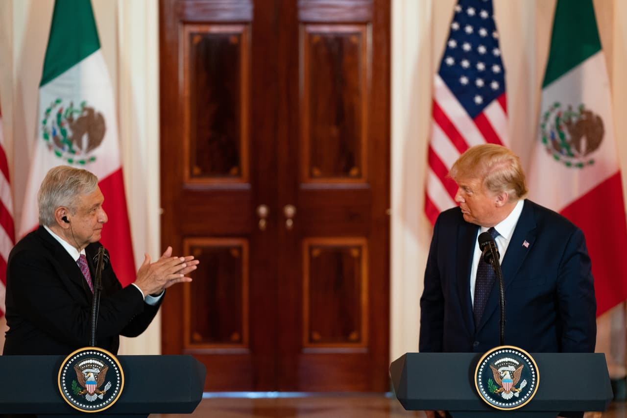 "Somos vecinos, hermanos, que queremos mantener buenas relaciones. Y ese es el propósito de esta visita", dijo el presidente Andrés Manuel López Obrador.