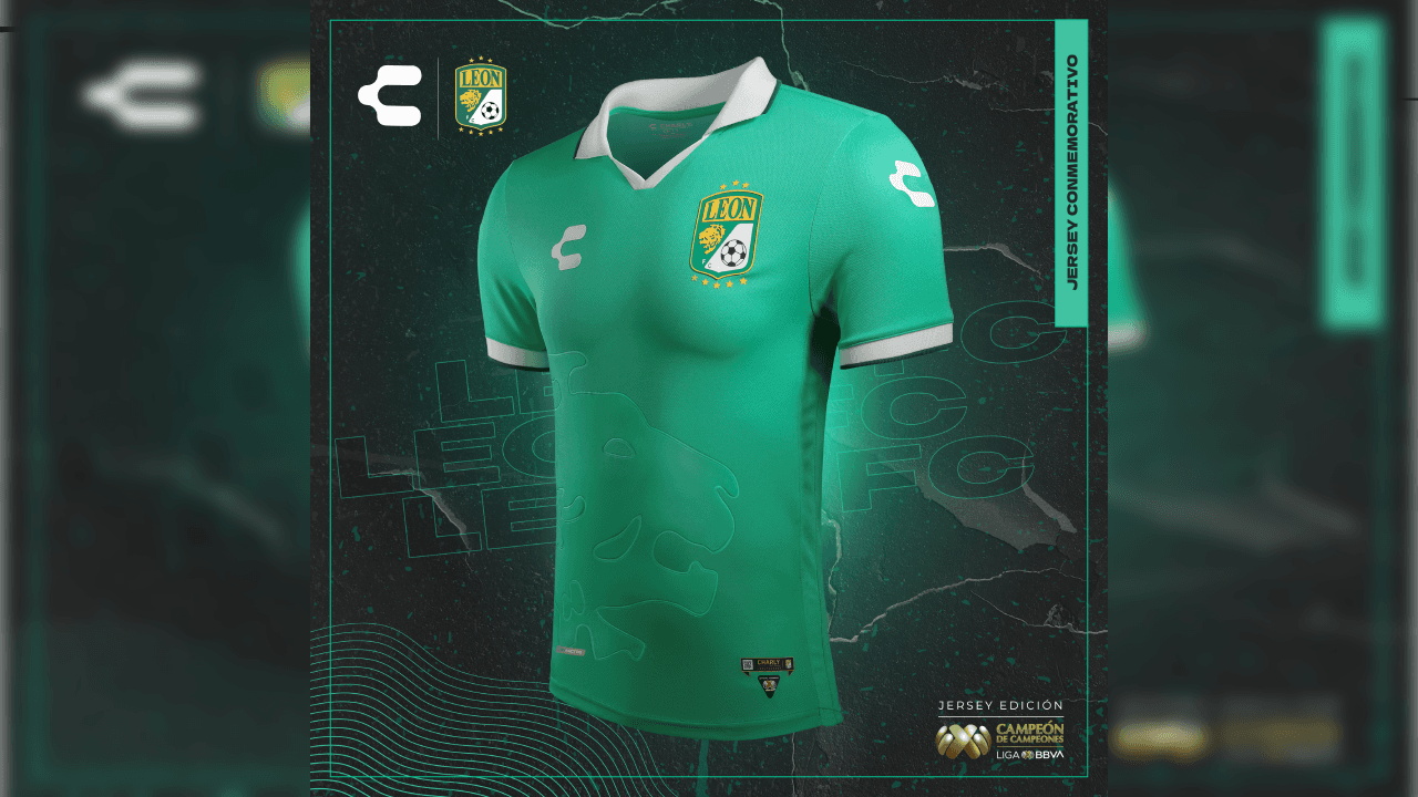 ¡Una belleza! Este es el nuevo jersey del León | Milton Queiroz ‘Tita’ encabezó la presentación de playera de ‘la Fiera’, realizada por la firma guanajuatense Charly, edición conmemorativa.