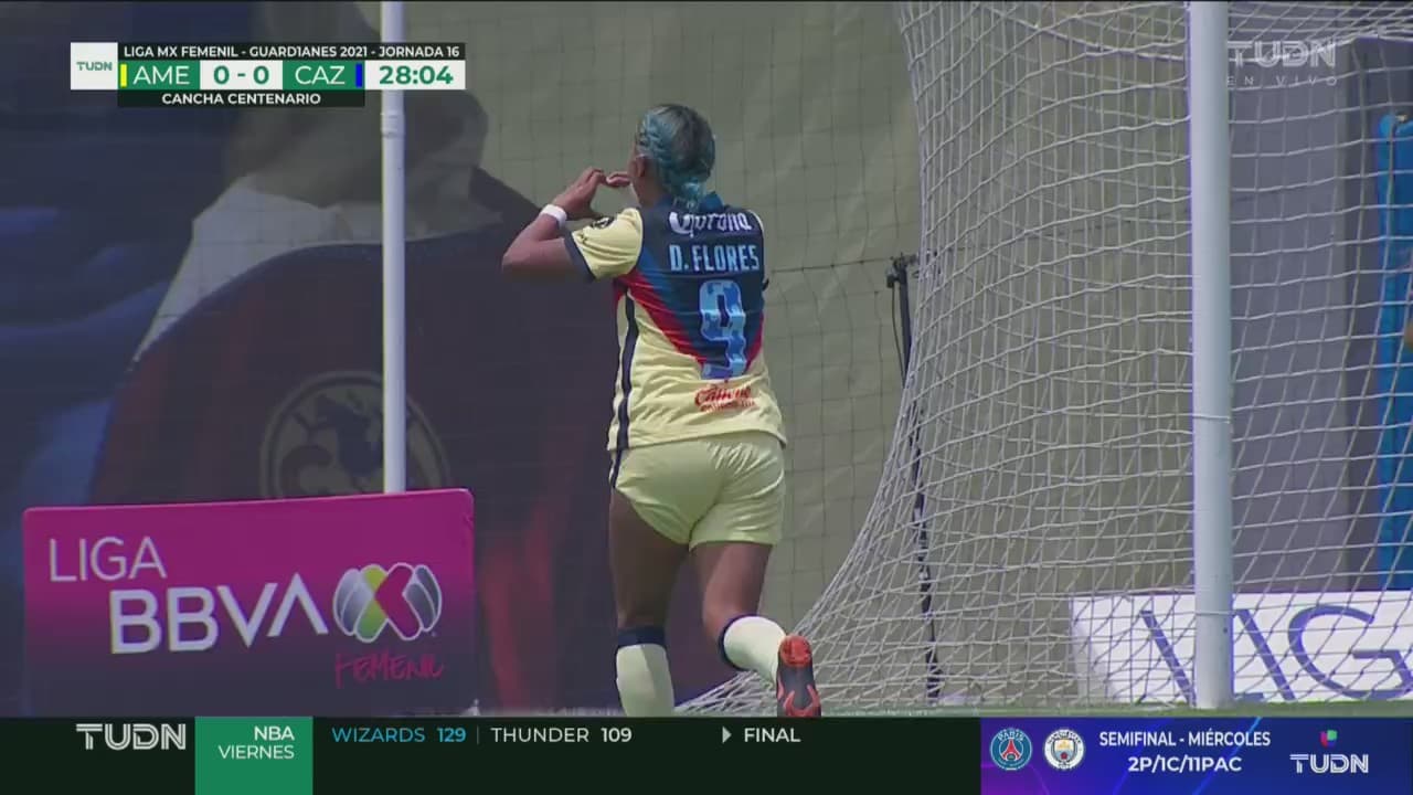 ¡Gol de América! Daniela Flores marca el 1-0 sobre Cruz Azul