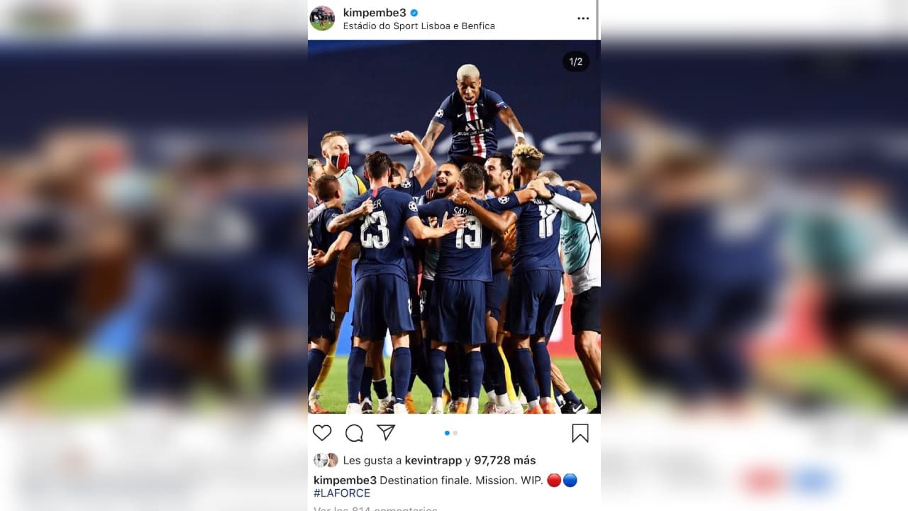 Asi celebraron los jugadores del Paris Saint Germain tras conseguir el hist´orico pase a la final del torneo de clubes más prestigioso del mundo.