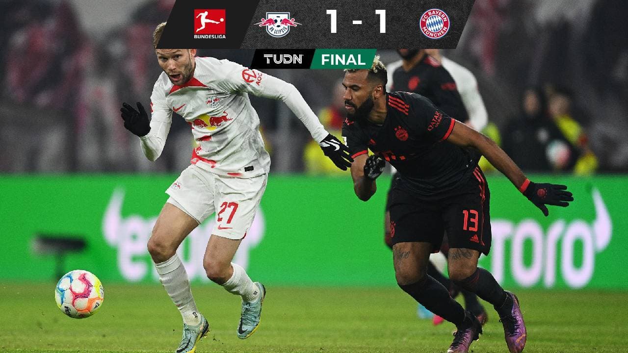 Leipzig empata con el Bayern y llegó a 11 partidos sin derrotarlo 