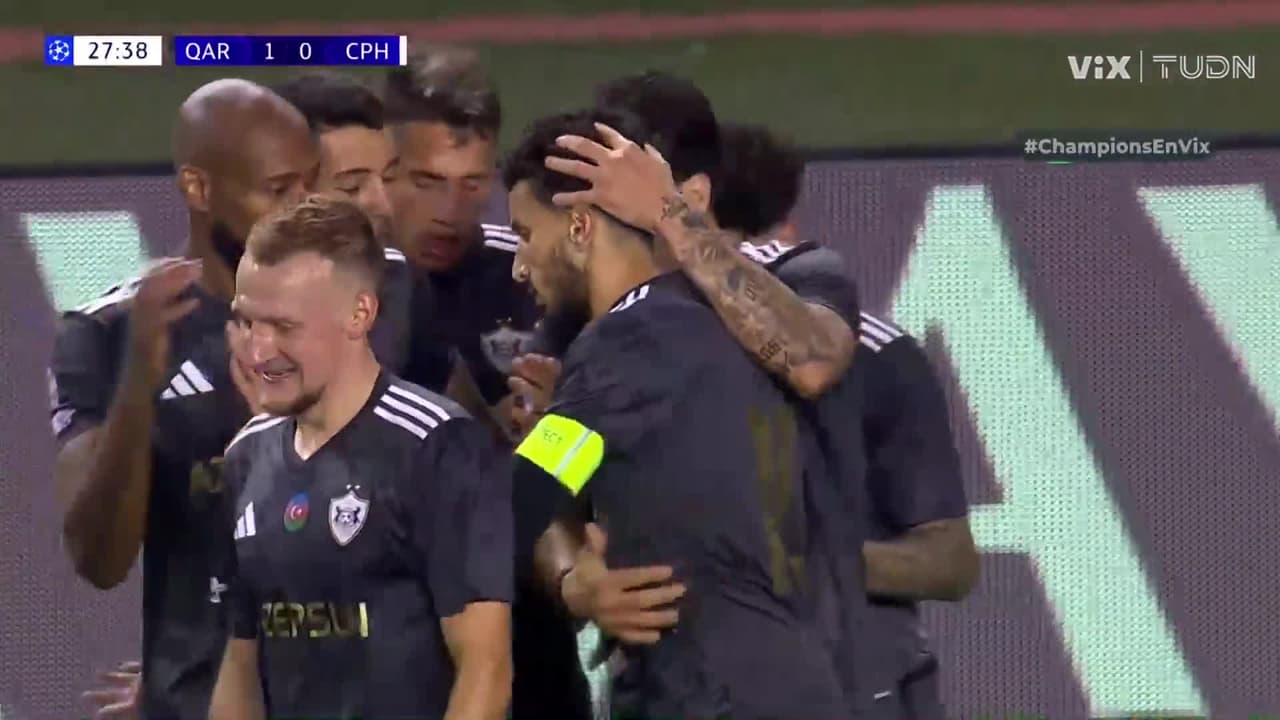 ¡Gol de Qarabag! El capitán anota de rebote en la UEFA Champions League