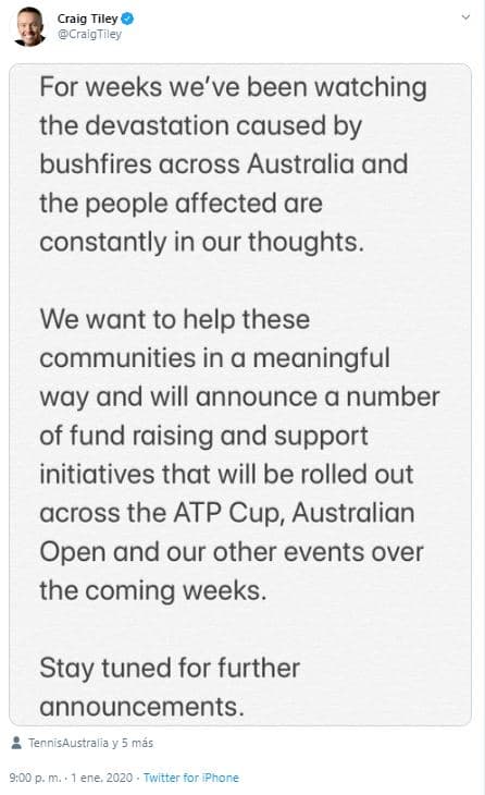 El 'Bad Boy' causó una revolución en redes sociales y el tenis asutraliano se volcó en apoyo para las donaciones.