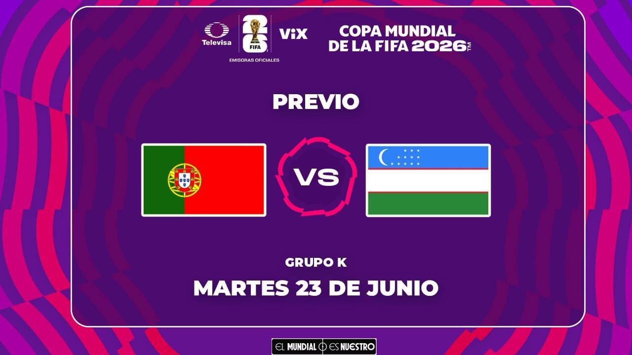 A qué hora y dónde ver el partido Portugal vs. Uzbekistán del Mundial 2026