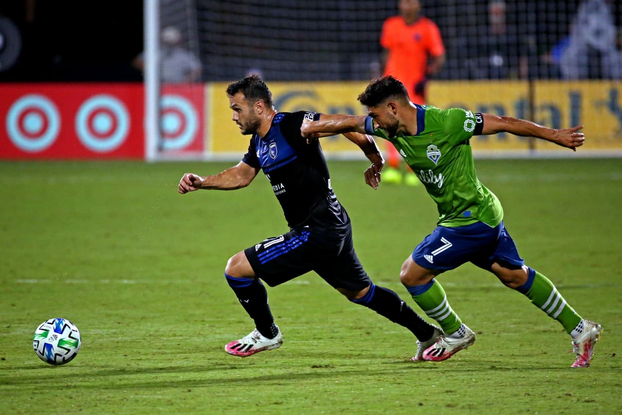 San Jose Earthquakes vs Seattle Sounders FC, durante el Torneo Especial MLS is Back.