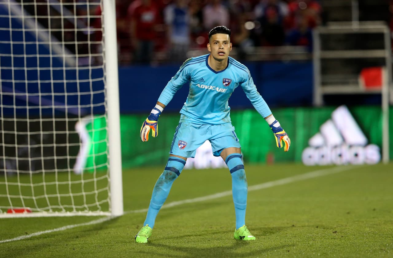 Apr 8, 2017; Dallas, TX, USA; FC Dallas goalkeeper Jesse Gonzalez (1) during the match against the Minnesota United at Toyota Stadium. Mandatory Credit: Kevin Jairaj-USA TODAY Sports