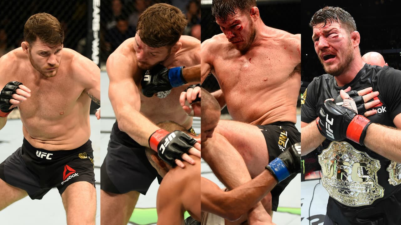 El inglés Michael Bisping tuvo que, literalmente, dejar todo sobre el octágono para retener su título de campeón de peso mediano en UFC 204.