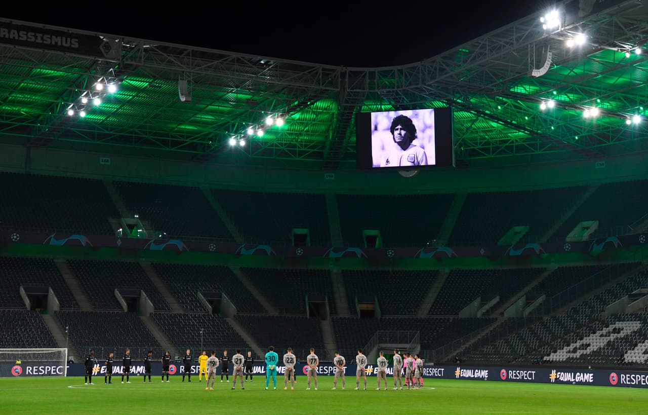 Así rinden homenaje a Maradona en la UEFA Champions League