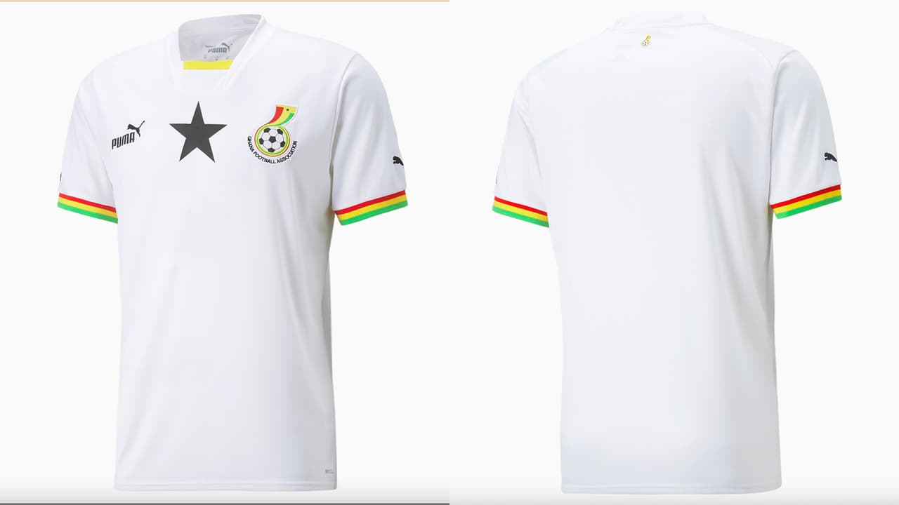 GHANA, LOCAL. Las distintas marcas patrocinadoras se han lucido con los diseños para el Mundial Qatar 2022.