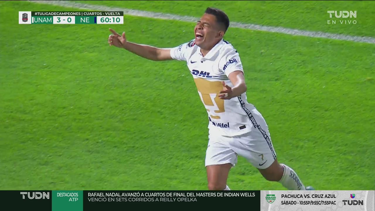 ¡Se empató! Saucedo la manda guardar para el 3-0 de Pumas