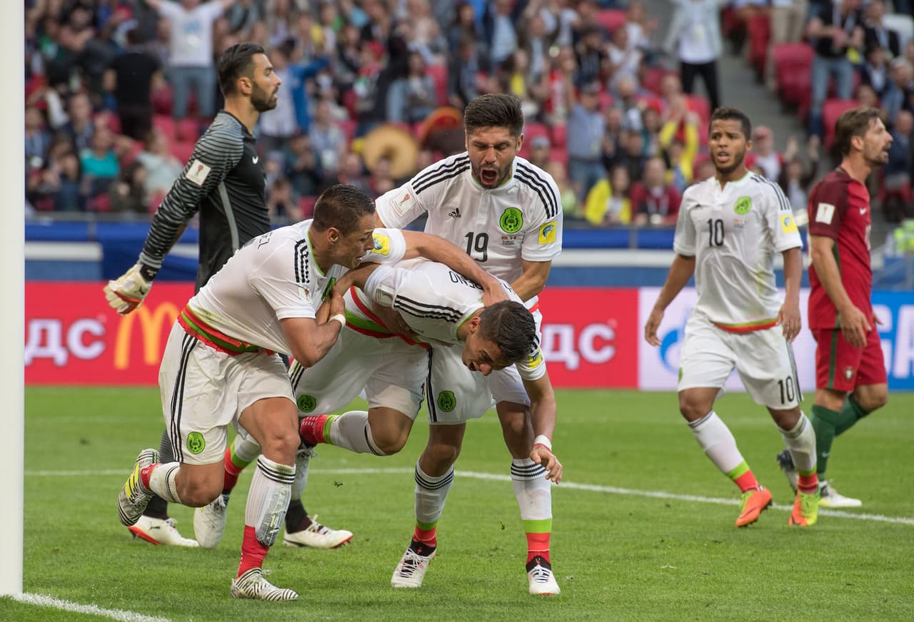 Júbilo total con la anotación y el primer punto para México en esta Copa.
