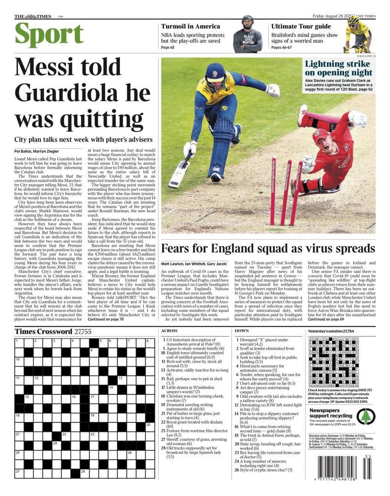 Los periódicos de España siguen de cerca el caso del conjunto blaugrana y el astro argentino.