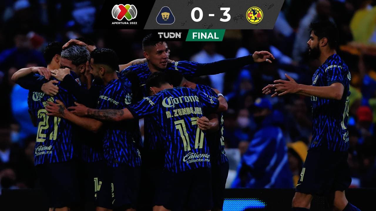 América le hizo tres goles a Pumas en el Clásico Capitalino