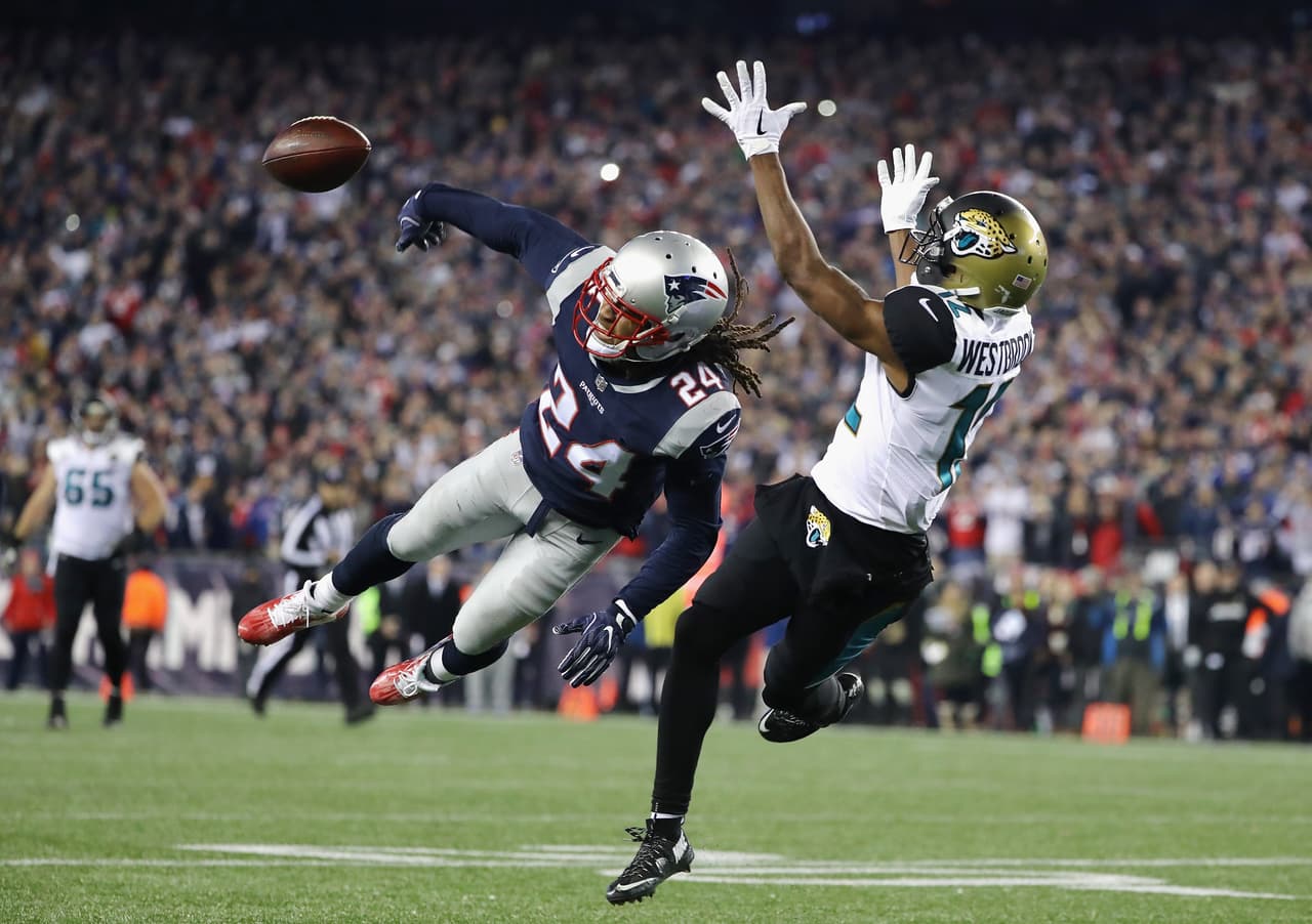 Final de Conferencia Americana: New England remontó una desventaja de 10 puntos y avanzó al décimo Super Bowl de su historia. Gimore fue el héroe al prevenir un TD en la última serie de Jacksonville.