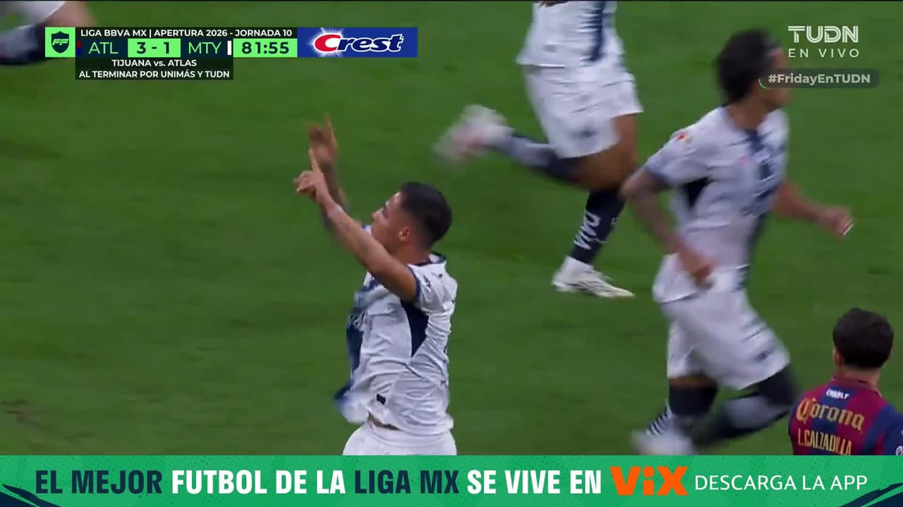 ¡Gol de Rayados! Roberto De La Rosa le pone drama al final del partido ¡3-2!