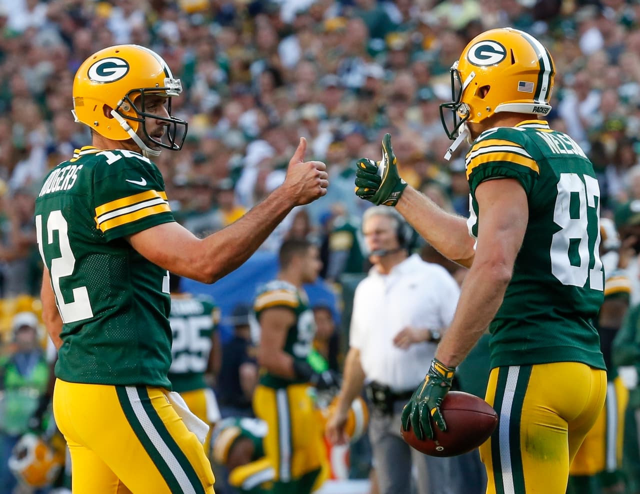 Aaron Rodgers se manifestó tras la salida de Green Bay de Jordy Nelson