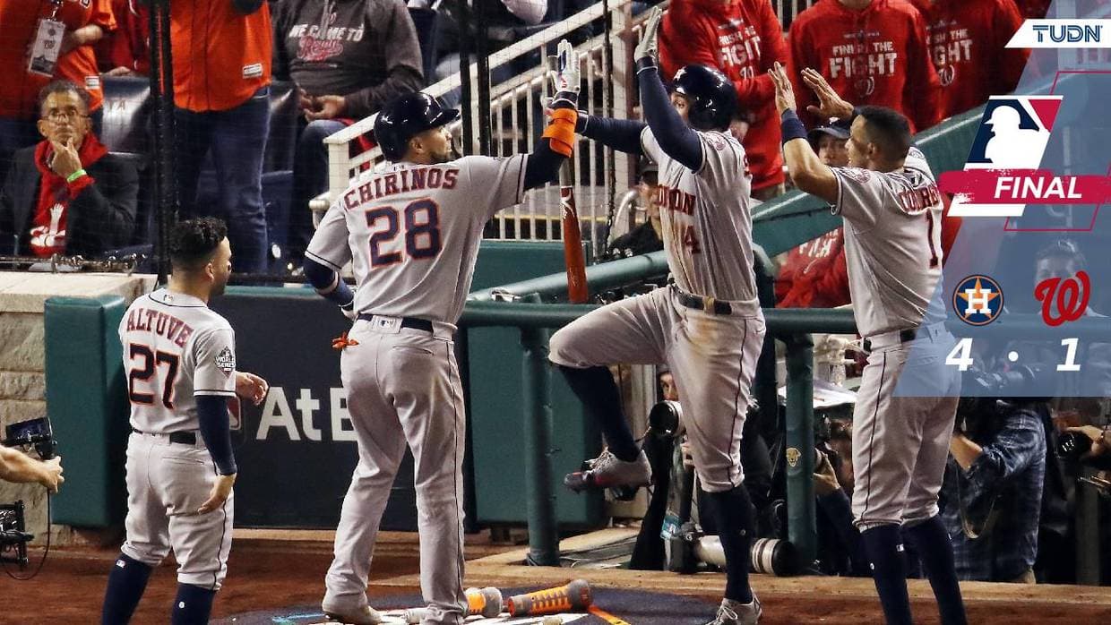 Astros vuelve a la vida, vence a los Nationals y se pone 2-1 