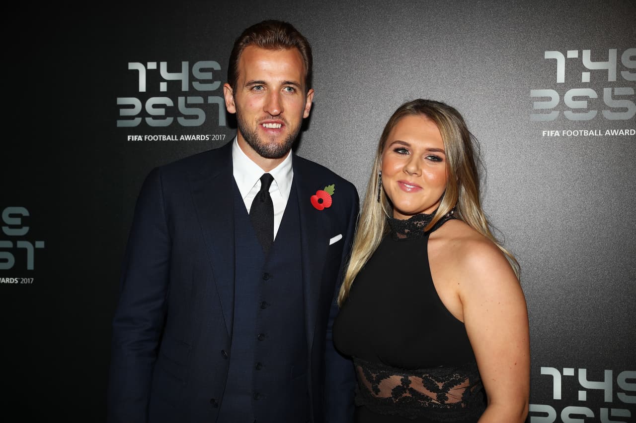 El inglés Harry Kane también estuvo presente con su esposa.