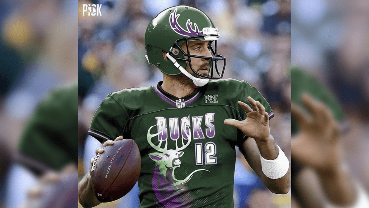 <b>Aaron Rodgers</b>
<br>El quarterback de los Green Bay Packers deslumbraría con la tonaliidad verde militar de los Milwaukee Bucks.