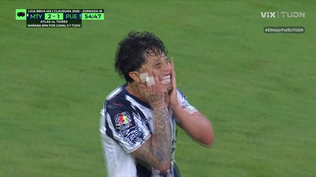 La secuencia: Choque de cabezas y Rayados se queda a nada del tercero vs. Puebla