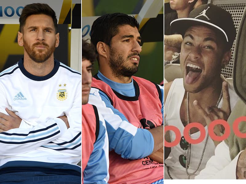 El tridente ofensivo del Barcelona, Lionel Messi, Luis Suárez y Neymar (MSN) ha tenido una Copa América Centenario distinta. El argentino y el uruguayo sufren en la banca, mientras que el brasileño se pasea por Estados Unidos.