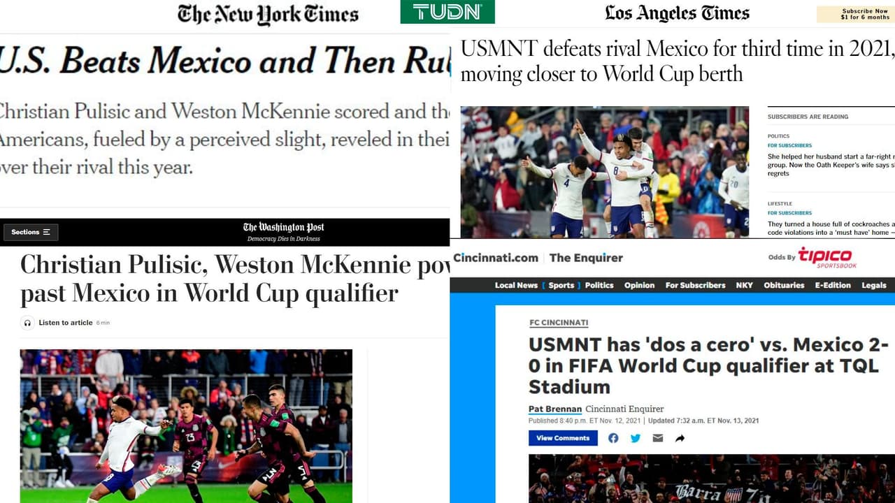 Estados Unidos recalca el 'otro dos a cero' en sus portadas