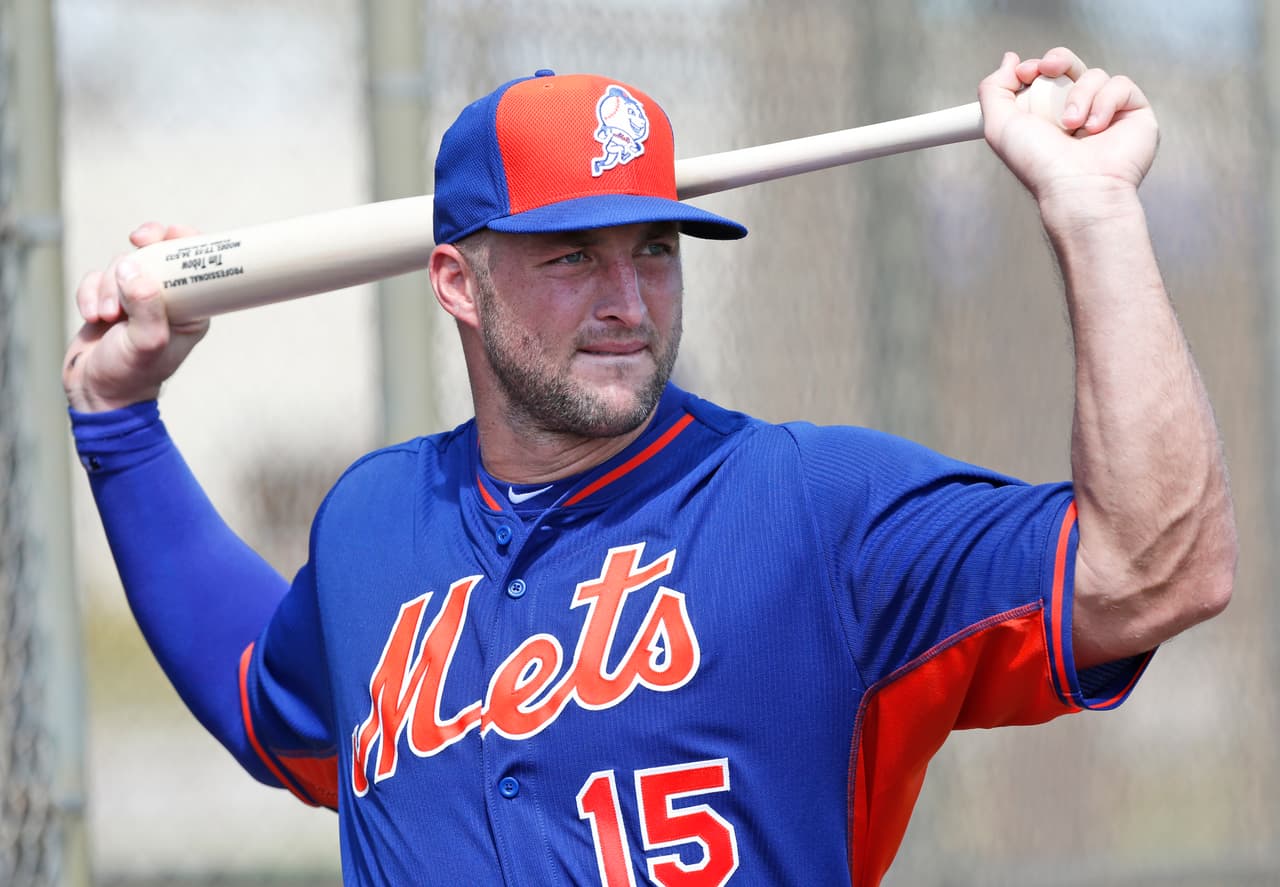 Y otro de los talentos natos de Tebow era el béisbol. La temporada pasada se la pasó en las ligas menores con las sucursales de los New York Mets en la categoría doble a.