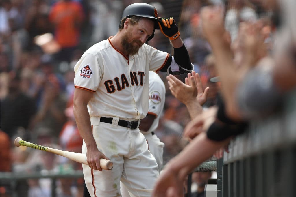 Hunter Pence de los San Francisco Giants.