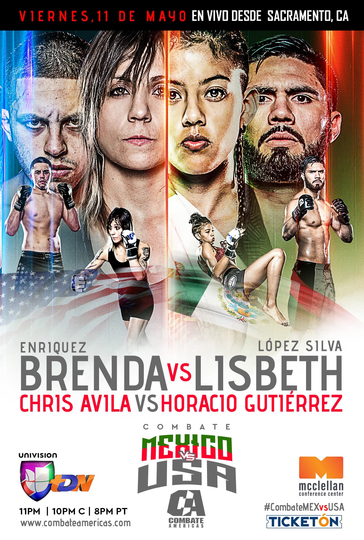 Combate Américas tendrá una gran cartelera en Sacramento.