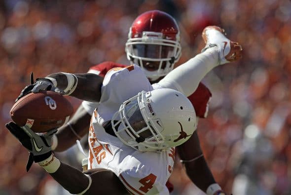 3.- Aaron Williams, Texas. Edad: 21 años, Estatura: 1.85m, Peso: 87kg, Estadísticas 2010: Tackleos: 89, balobes sueltos forzados: 5, intercepciones: 4.