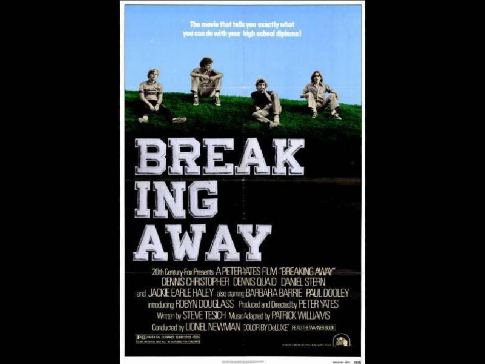 Breaking Away. Con cinco nominaciones al Oscar, Steve Tesich ganó la estatuilla por mejor guion original en la quincuagésima segunda edición de los galardones.