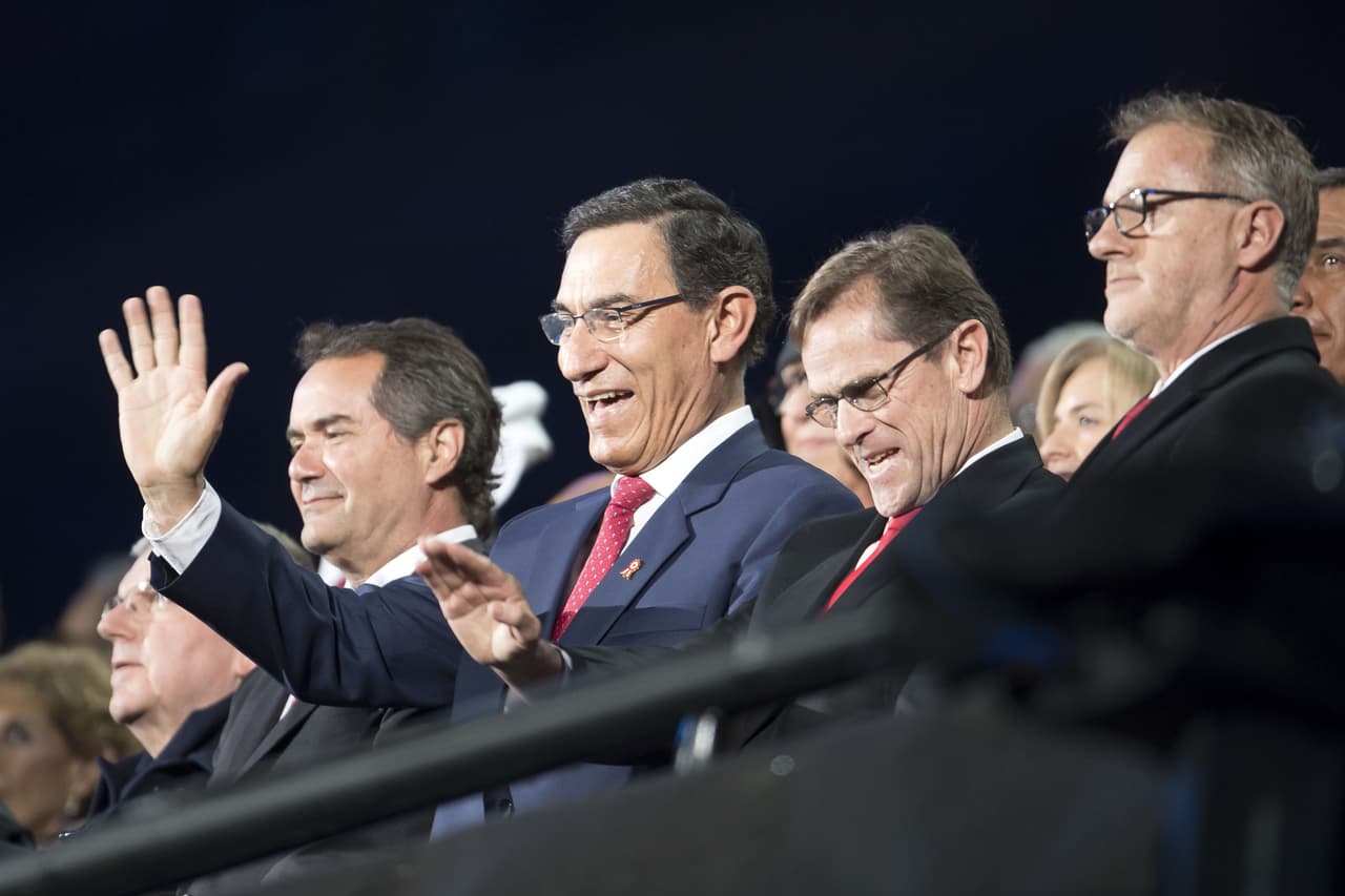 El Presidente de Perú, Martín Alberto Vizcarra Cornejo, presente en la inauguración.