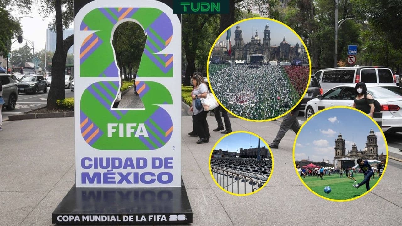 Listo el zócalo para ensayo del FIFA Fan Fest en la Ciudad de México