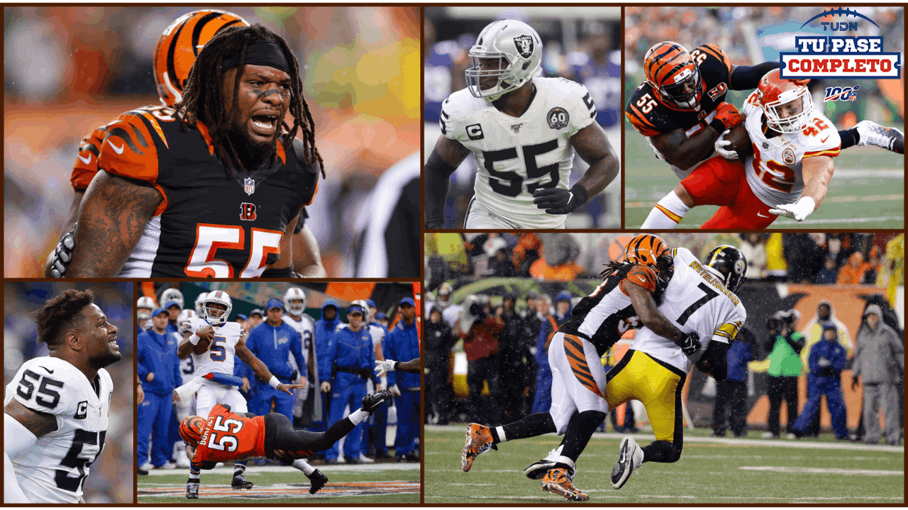 Burfict, el linebacker de los Oakland Riders tiene un historial de golpes duros que han rebasado la línea de la legalidad.