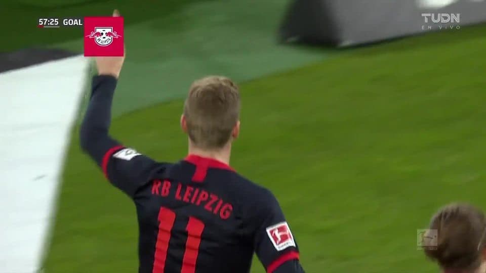 ¡GOOOL! Timo Werner anota para RB Leipzig