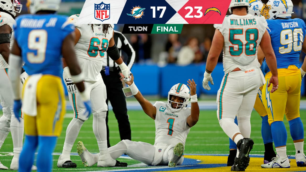 Dolphins hila derrotas al perder ante Chargers en el SNF