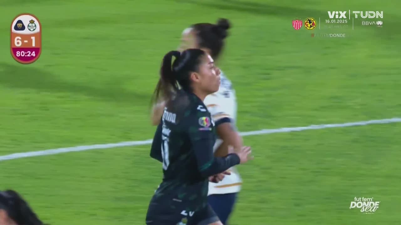 ¡El de la honra! Lia Romero cerró la pinza para el descuento de Santos