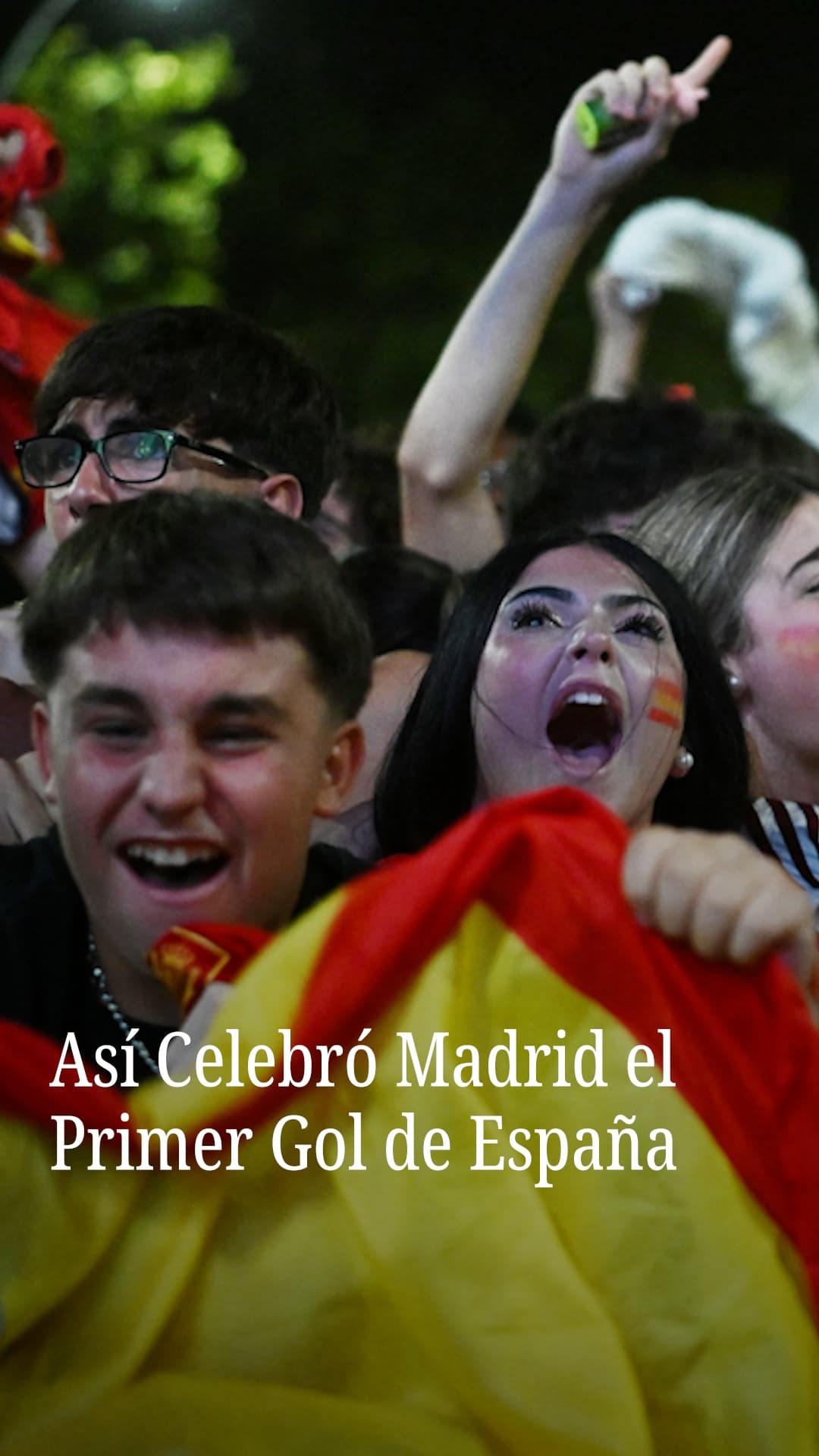 Así celebró Madrid el primer gol de España en la final de la Copa