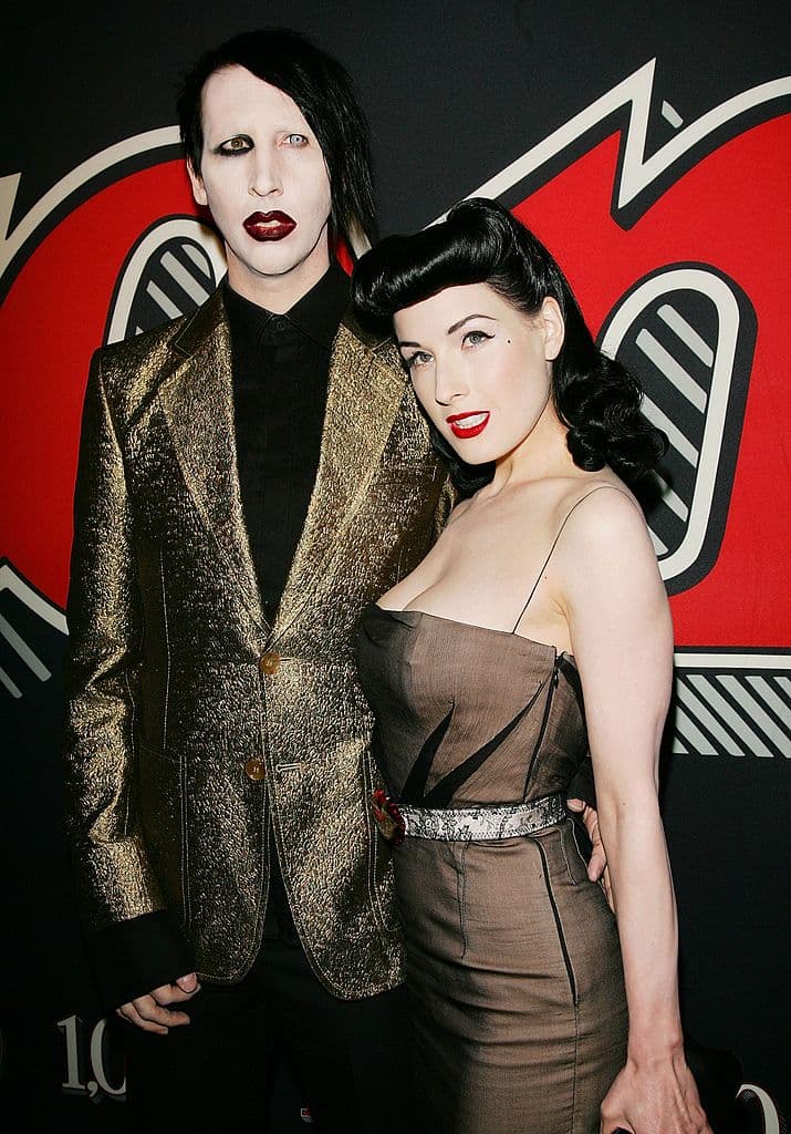 Marilyn Manson, Dita Von Teese y Evan Rachel Wood