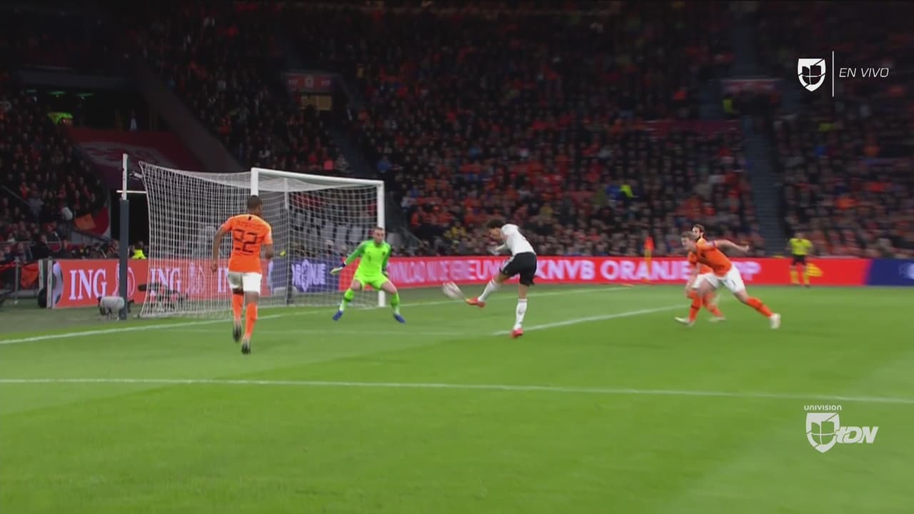 Qué definición: Leroy Sané, a los 15 minutos, anotó el 1-0 para Alemania