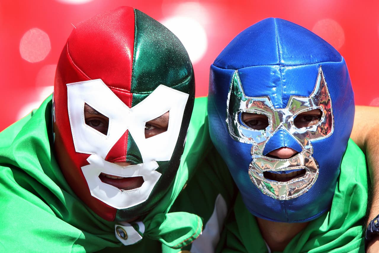 Las máscaras son un atuendo típico en los fanáticos mexicanos en los Mundiales de fútbol, pero en Rusia 2018 fueron prohibidas. Acá algunas de las que han pasado en medio del apoyo de los hinchas.